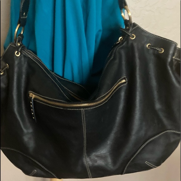 Perlina NY black leather Hobo bag - Picture 2 of 14